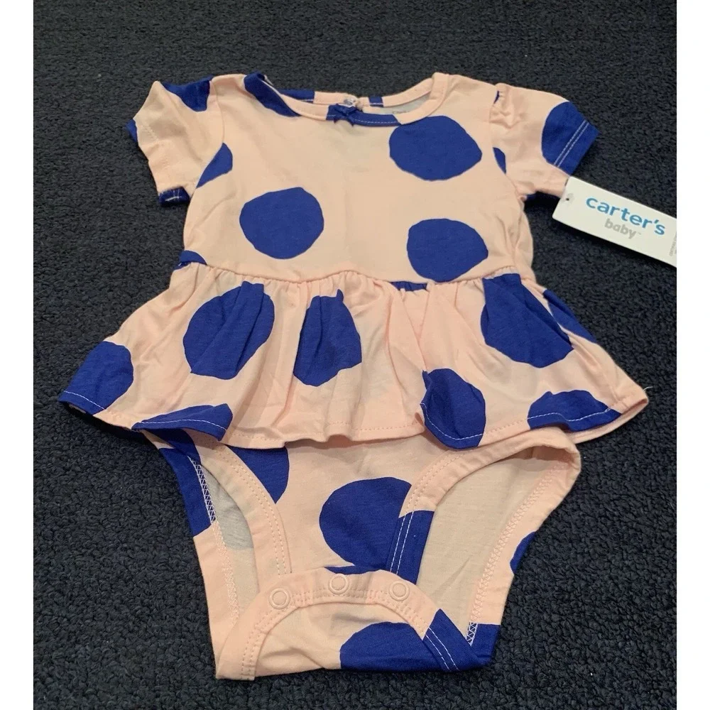 NWT Carter's Outfit 6 Months Pink Polka Dot Infant One Piece *New* - Picture 2 of 6